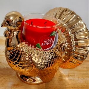 Bath and Body Works Turkey Thanksgiving Candle Holder Centerpiece